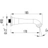 Излив для ванны LEMARK LM4881B, 170 мм